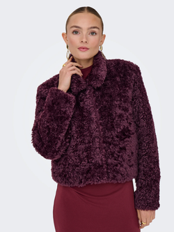 Chaqueta corta teddy Only Mauve