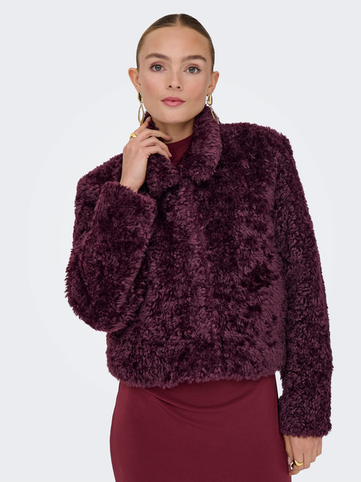 Chaqueta corta teddy Only Mauve