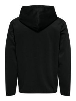 Chaqueta de chándal con cremallera y capucha Only & Sons Black