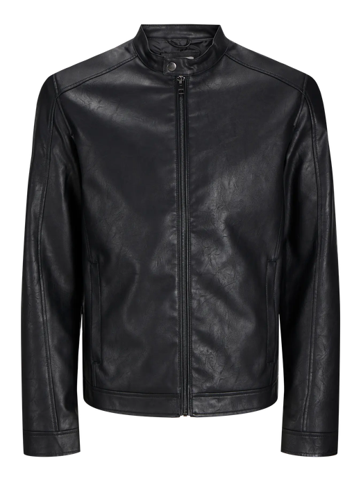 Chaqueta de polipiel con cremallera Jack & Jones Black