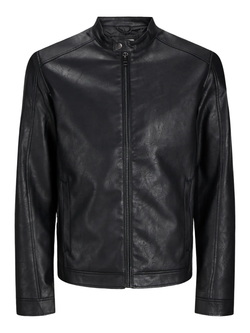 Chaqueta de polipiel con cremallera Jack & Jones Black