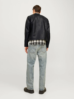 Chaqueta de polipiel con cremallera Jack & Jones Black