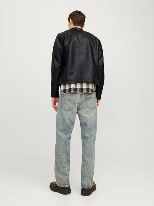 Chaqueta de polipiel con cremallera Jack & Jones Black