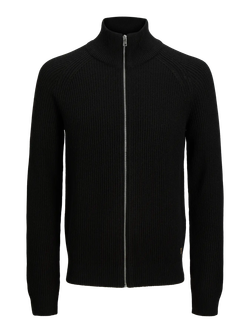 Chaqueta de punto canalé Jack & Jones Black