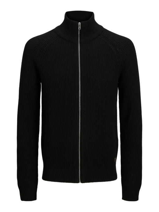 Chaqueta de punto canalé Jack & Jones Black