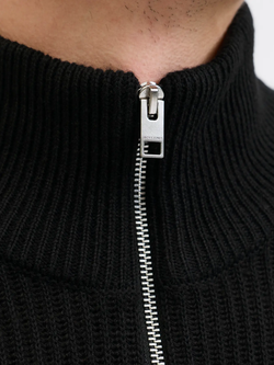 Chaqueta de punto canalé Jack & Jones Black