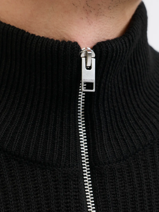 Chaqueta de punto canalé Jack & Jones Black