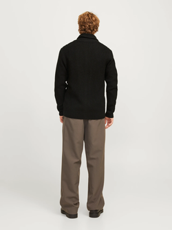 Chaqueta de punto con botones y trenzas Jack & Jones Black