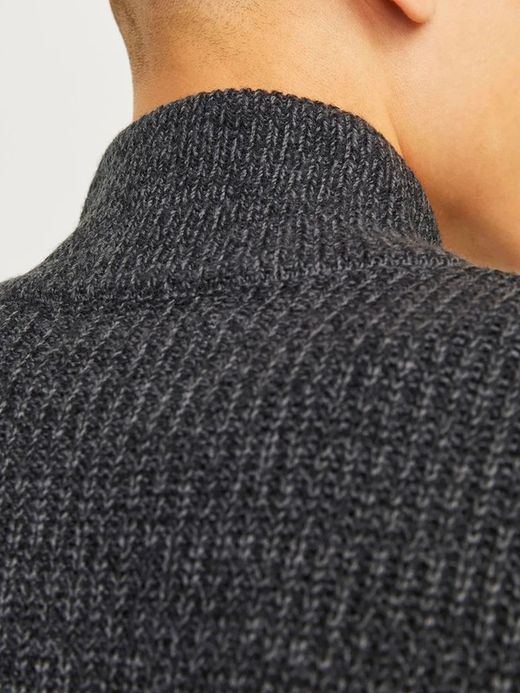 Chaqueta de punto con cremallera jaspeada Jack & Jones Asphalt