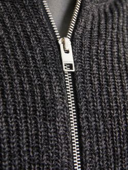 Chaqueta de punto con cremallera jaspeada Jack & Jones Asphalt
