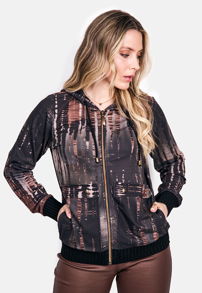 Chaqueta de punto con cremallera Kalisson Brown 4XL