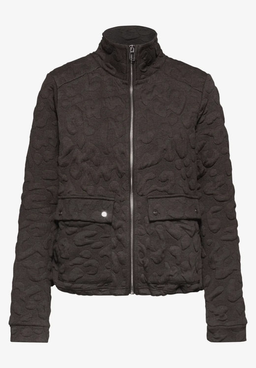 Chaqueta de punto con cremallera Street One Brown