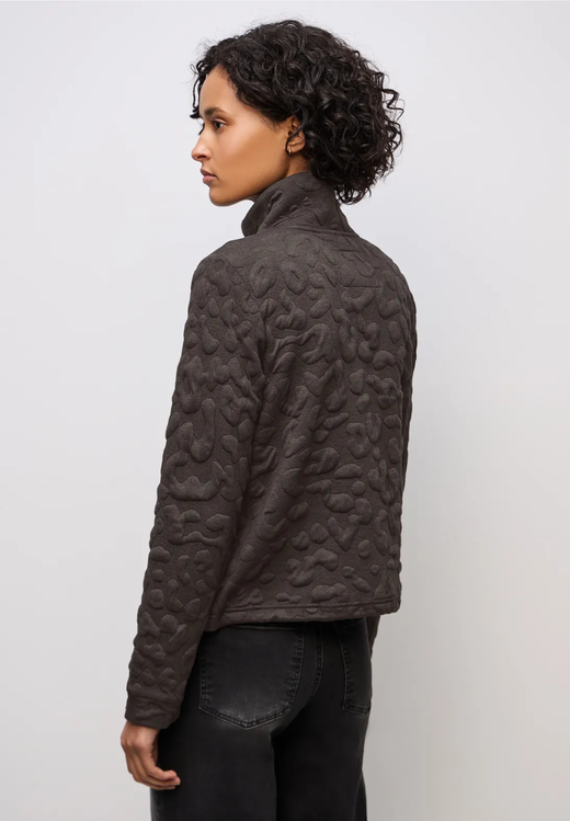 Chaqueta de punto con cremallera Street One Brown