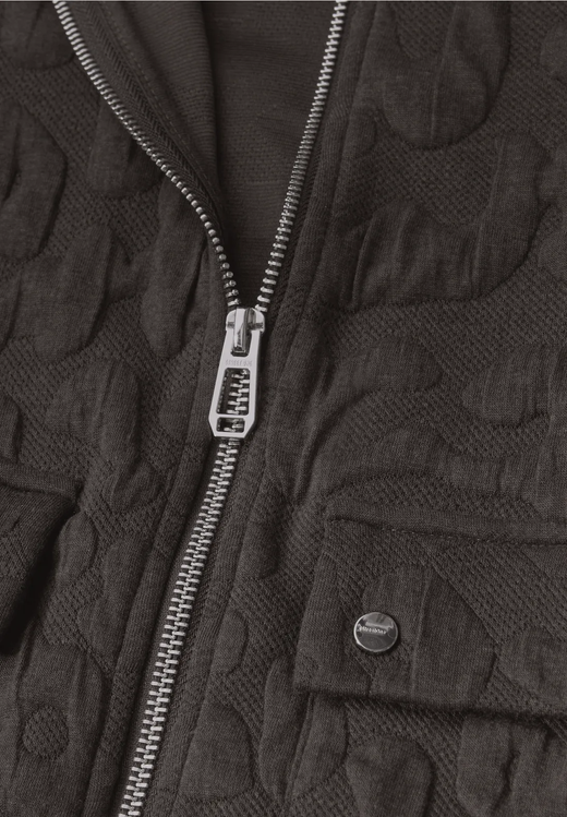 Chaqueta de punto con cremallera Street One Brown