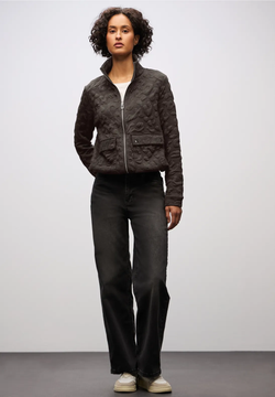 Chaqueta de punto con cremallera Street One Brown