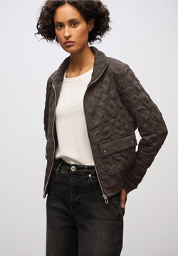 Chaqueta de punto con cremallera Street One Brown