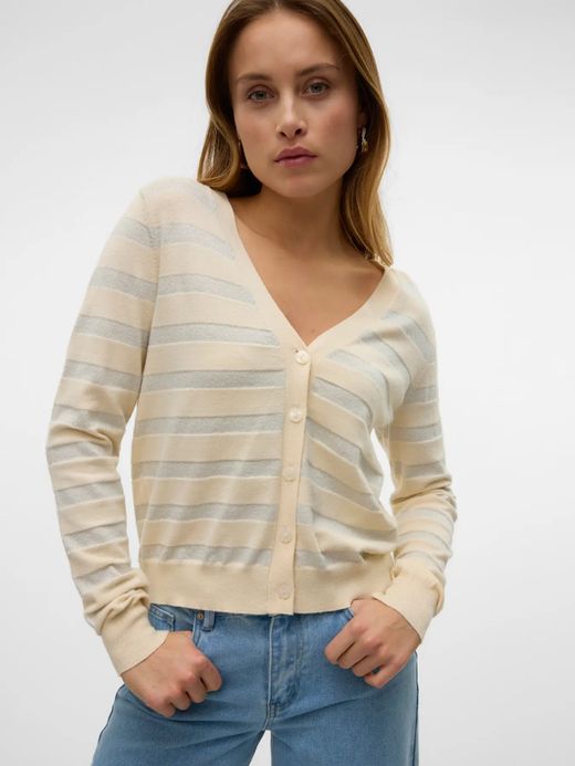 Chaqueta de punto con rayas detalle metalizado Vero Moda Birch