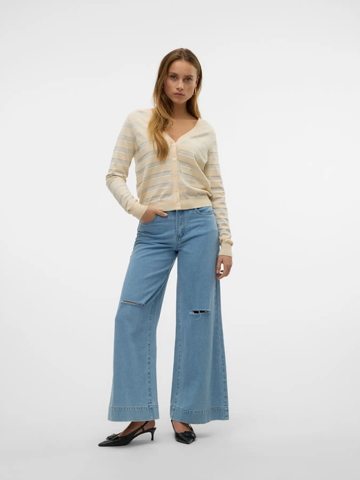 Chaqueta de punto con rayas detalle metalizado Vero Moda Birch