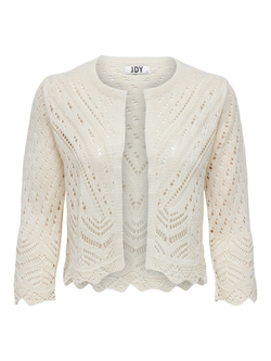 Chaqueta de punto corta calada Jdy Eggnog