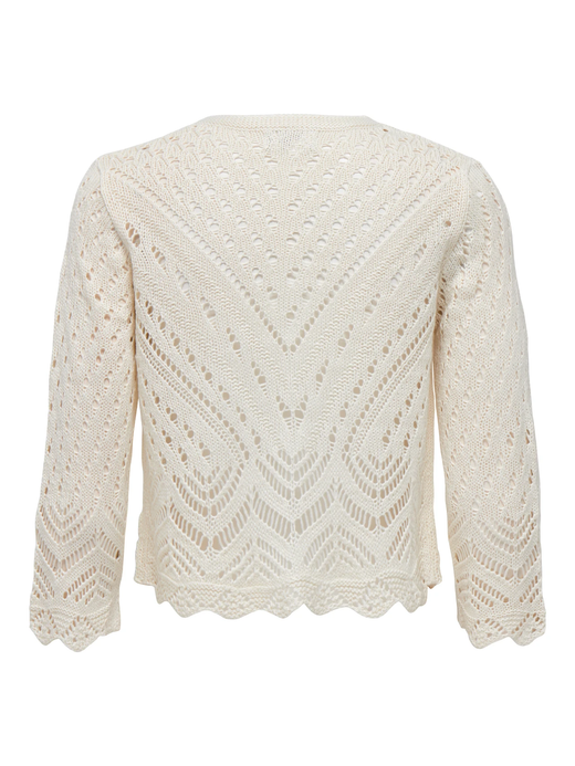 Chaqueta de punto corta calada Jdy Eggnog