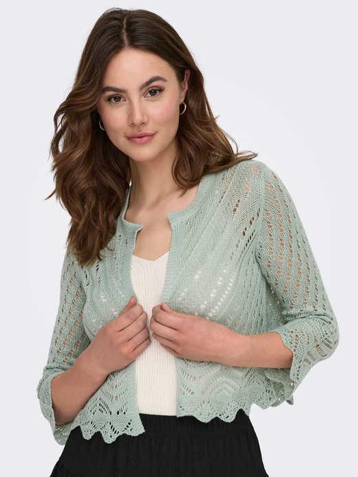 Chaqueta de punto corta calada Jdy Jadeite
