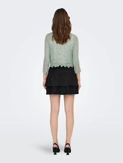 Chaqueta de punto corta calada Jdy Jadeite