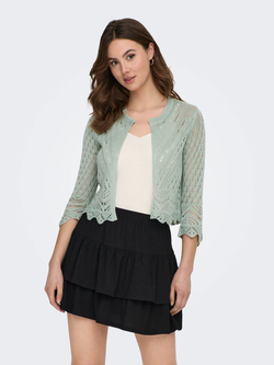 Chaqueta de punto corta calada Jdy Jadeite