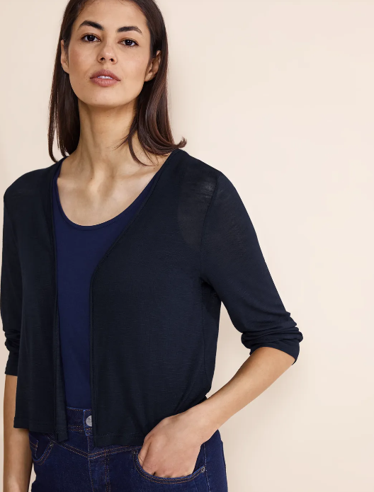 Chaqueta fina abierta Street One Dark Navy 32