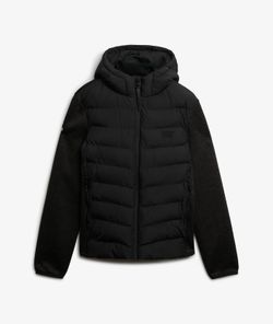Chaqueta híbrida con capucha Superdry Black