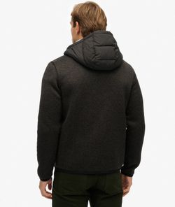 Chaqueta híbrida con capucha Superdry Black