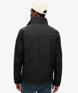 Chaqueta impermeable con cremallera Superdry Jet Black