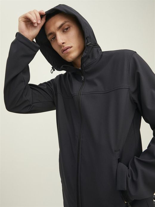 Chaqueta lisa con capucha Jack & Jones Black