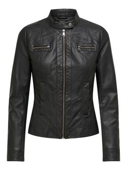 Chaqueta polipiel con cremallera Only Black