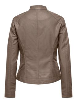 Chaqueta polipiel con cremallera Only Walnut