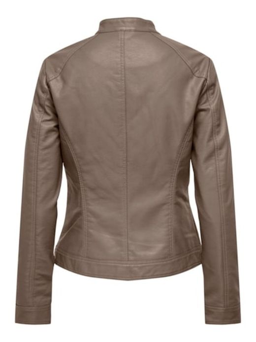 Chaqueta polipiel con cremallera Only Walnut