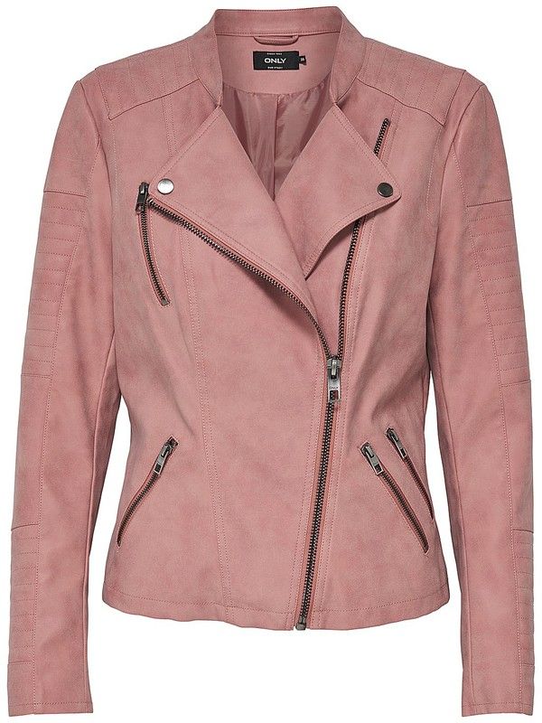 Chaqueta polipiel con cremallera lateral Only Ash Rose — Pep Serra