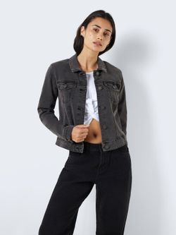 Chaqueta tejana corta Noisy May Dark Grey