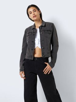 Chaqueta tejana corta Noisy May Dark Grey