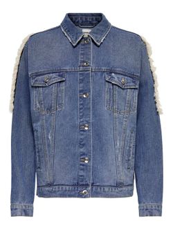 Chaqueta tejana oversize con bordado Only Light Blue Den