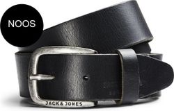 Jack & Jones Black Buckle Leather Basic Belt