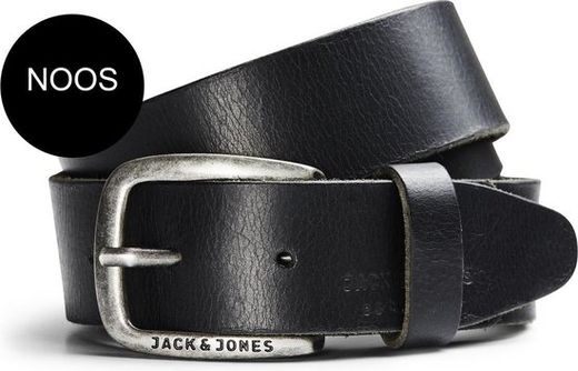 Jack & Jones Black Buckle Leather Basic Belt