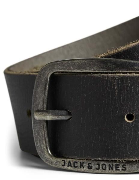 Jack & Jones Black Buckle Leather Basic Belt