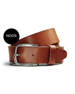 Cintura di base con fibbia in pelle cognac Jack & Jones