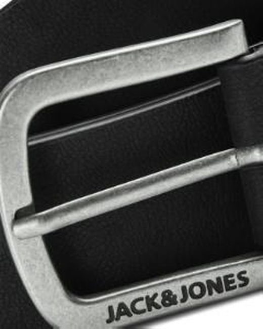 Cinturón básico PU letras Jack & Jones Black