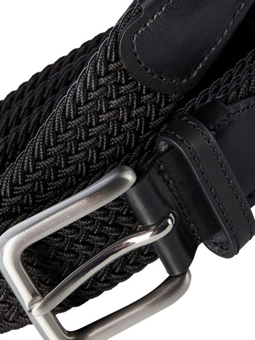 Cinturón básico trenzado elástico Jack & Jones Black
