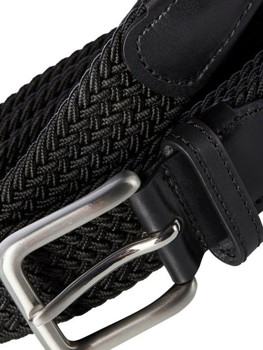 Cinturón básico trenzado elástico Jack & Jones Black
