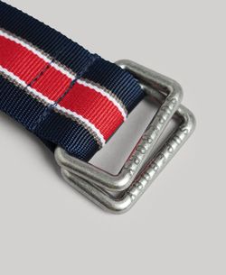 Cinturón de lona bicolor Superdry Nautical Blue