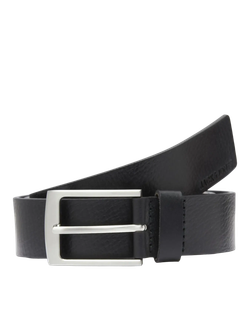 Cinturón de piel con hebilla cuadrada Jack & Jones Black
