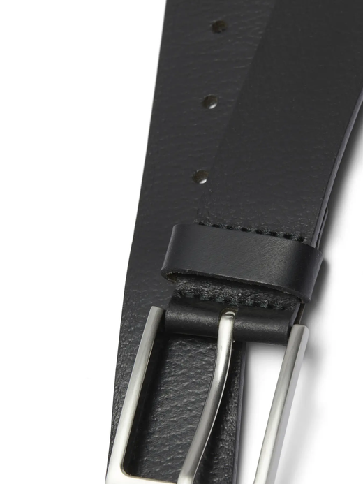 Cinturón de piel con hebilla cuadrada Jack & Jones Black