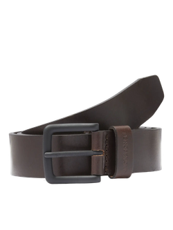 Cinturón de piel con hebilla Jack & Jones Black Coffee